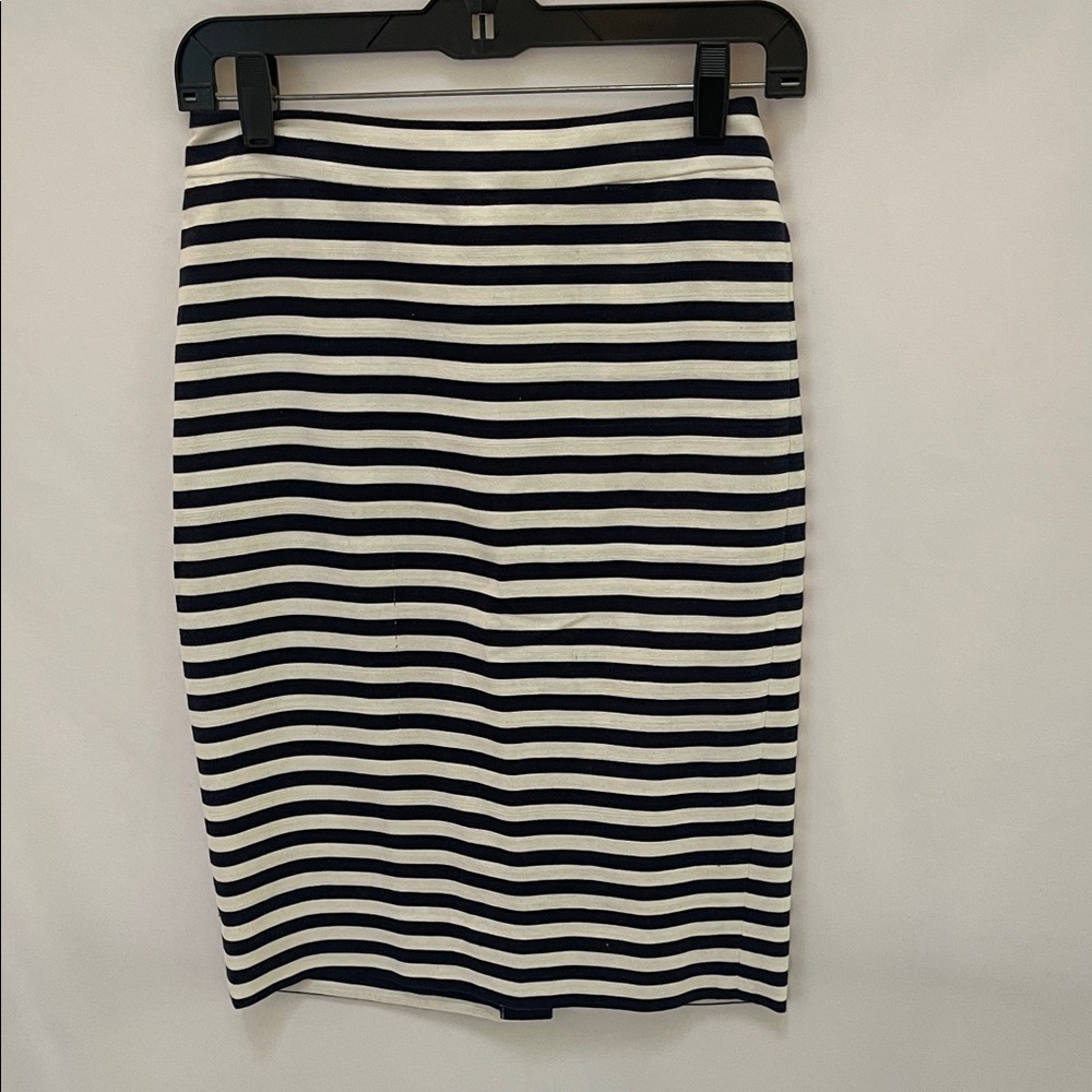 Jcrew Striped Navy and White Women's Skirt
